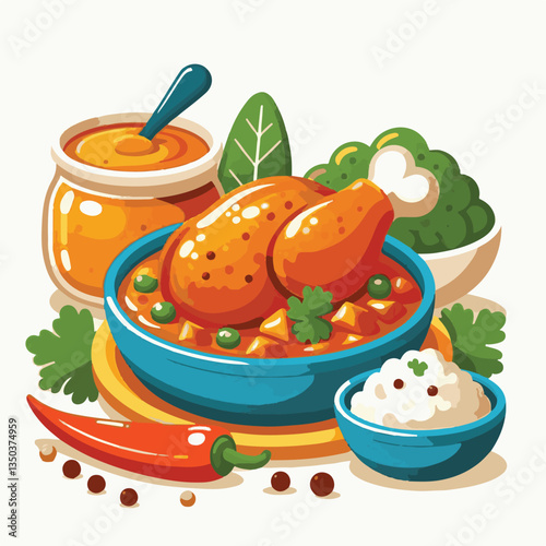 food, chicken, dish, curry, indian, cuisine, butter chicken, dinner, spicy, delicious, traditional, restaurant, meat, meal, rice, asian, lunch, masala, tikka, bowl, background, recipe, healthy, pakist