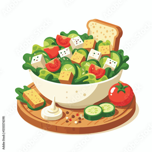 fresh, food, lunch, healthy, lettuce, meal, cheese, salad, gourmet, delicious, dinner, green, vegetable, bread, caesar, parmesan, dish, bowl, chicken, sauce, plate, grilled, cuisine, diet, crouton, ap