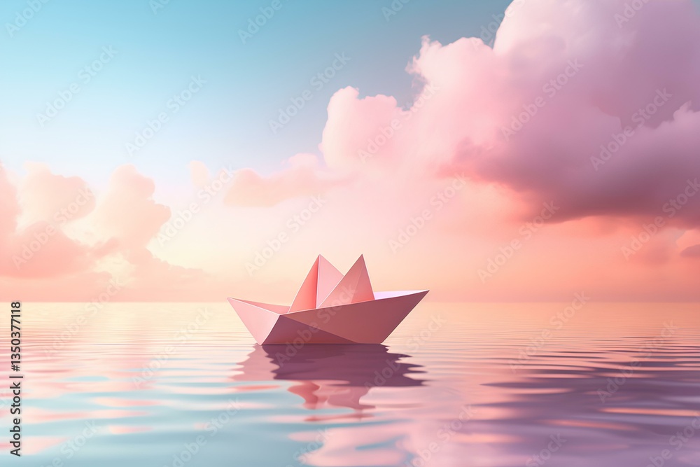 Obraz premium boat at sunset