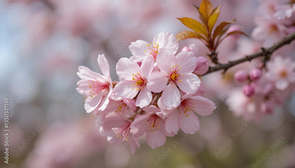 Beautiful Pink Cherry Blossom Flowers in Spring Bloom Nature Background Floral Beauty Sakura Season Beautiful Pink Cherry Blossom Flowers in Spring Bloom Nature Background Floral Beauty Sakura Season