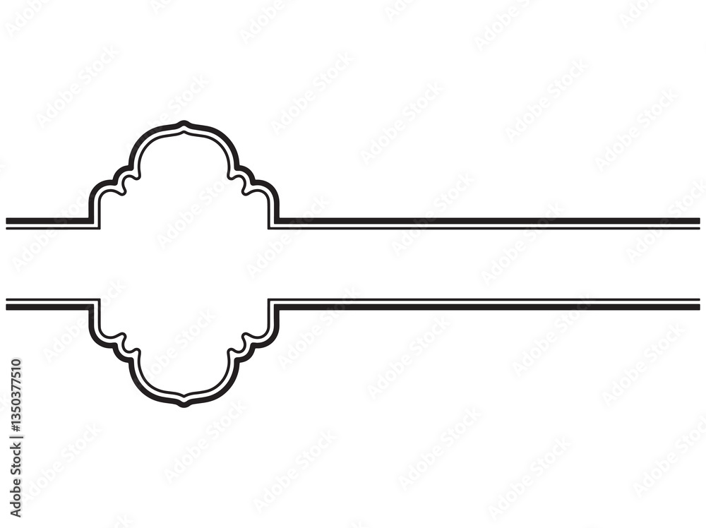 Eid Al Fitr Frame Line Art Background