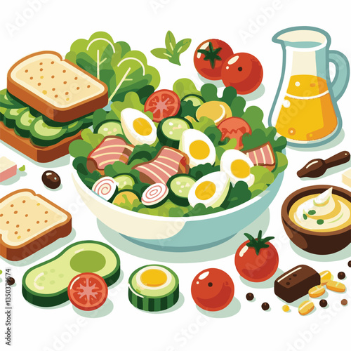fresh, food, lunch, healthy, lettuce, meal, cheese, salad, gourmet, delicious, dinner, green, vegetable, bread, caesar, parmesan, dish, bowl, chicken, sauce, plate, grilled, cuisine, diet, crouton, ap