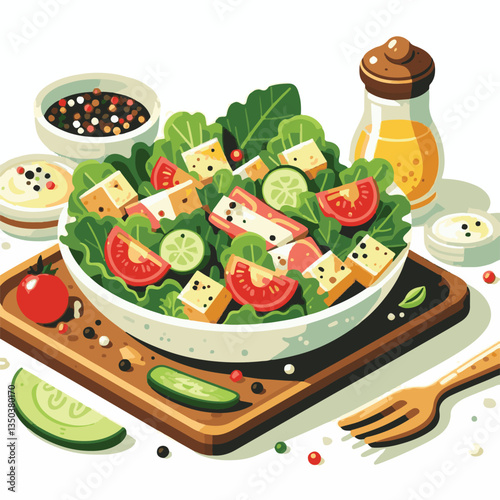 fresh, food, lunch, healthy, lettuce, meal, cheese, salad, gourmet, delicious, dinner, green, vegetable, bread, caesar, parmesan, dish, bowl, chicken, sauce, plate, grilled, cuisine, diet, crouton, ap
