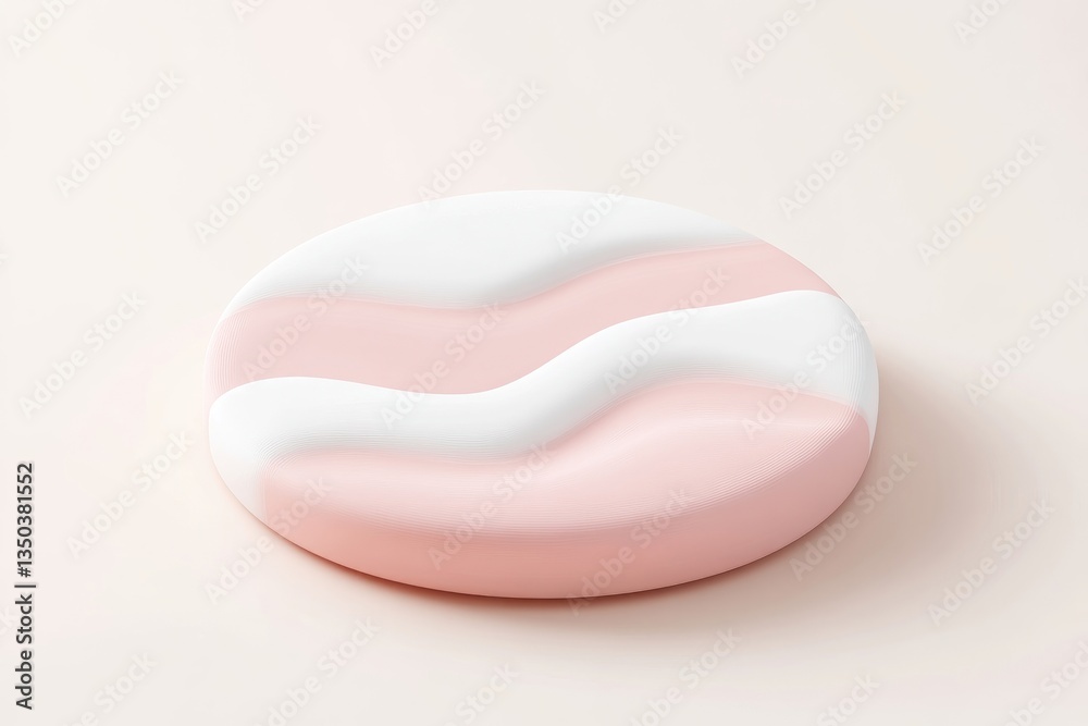 Pastel round shape with wavy design Pastel round shape with wavy design