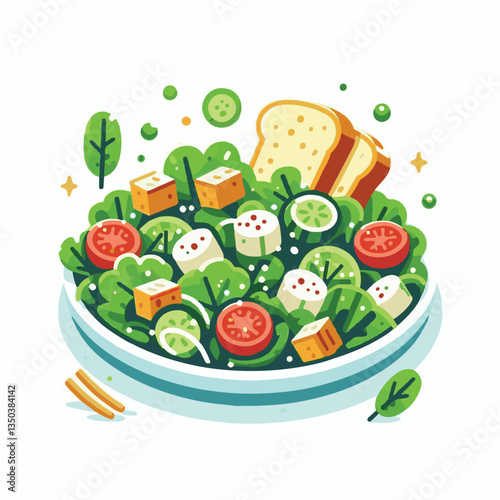 fresh, food, lunch, healthy, lettuce, meal, cheese, salad, gourmet, delicious, dinner, green, vegetable, bread, caesar, parmesan, dish, bowl, chicken, sauce, plate, grilled, cuisine, diet, crouton, ap