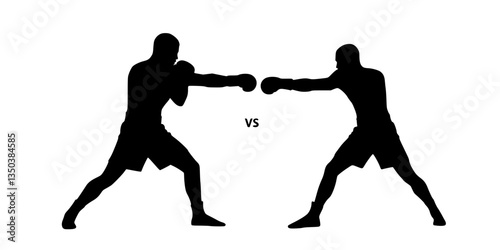 boxing man silhouettes vector illustration
1 v 1