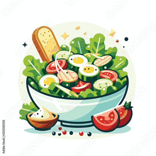 fresh, food, lunch, healthy, lettuce, meal, cheese, salad, gourmet, delicious, dinner, green, vegetable, bread, caesar, parmesan, dish, bowl, chicken, sauce, plate, grilled, cuisine, diet, crouton, ap