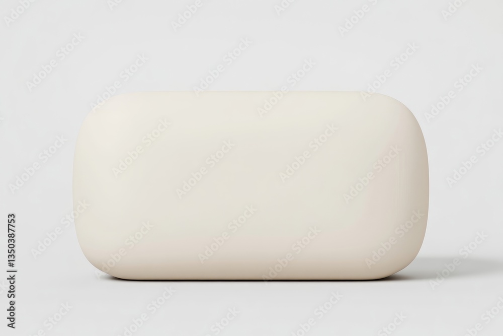 Smooth, off-white bar of soap. Simple, minimalist design Smooth, off-white bar of soap. Simple, minimalist design