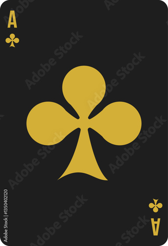 Playing cards black and gold