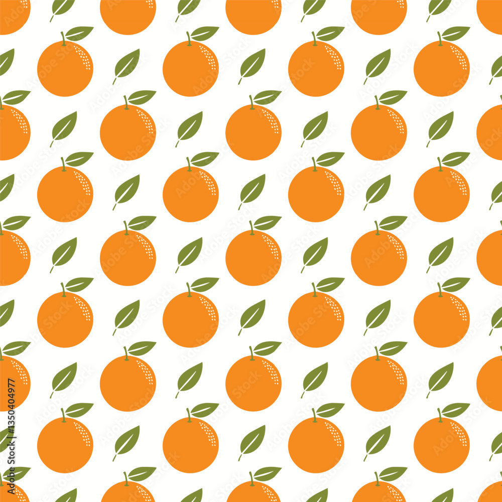 Hand drawn orange fruit pattern design illustration Hand drawn orange fruit pattern design illustration