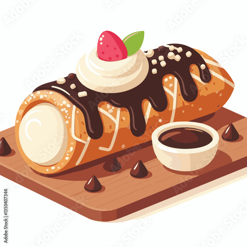 dessert, pastry, sweet, cannoli, food, chocolate, cream, italian, delicious, bakery, gourmet, italy, traditional, cannolo, background, sicily, breakfast, white, filling, creamy, sugar, baked, crust, c