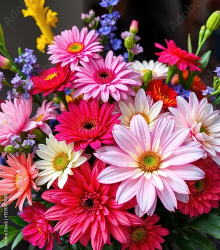 Wallpaper Mural A vibrant bouquet of colorful Mother's Day flowers, blossoms, mama, lilies Torontodigital.ca