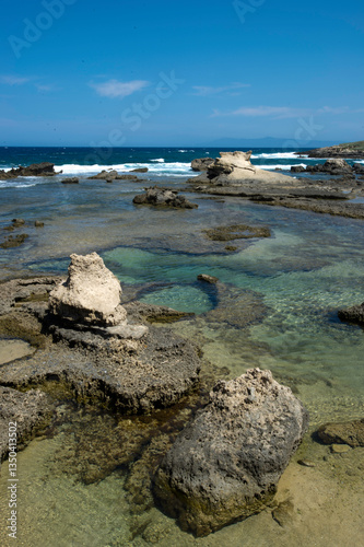 Su Pallosu cove near the Capo Mannu promontory in Sardinia, Italy, Oristano photo