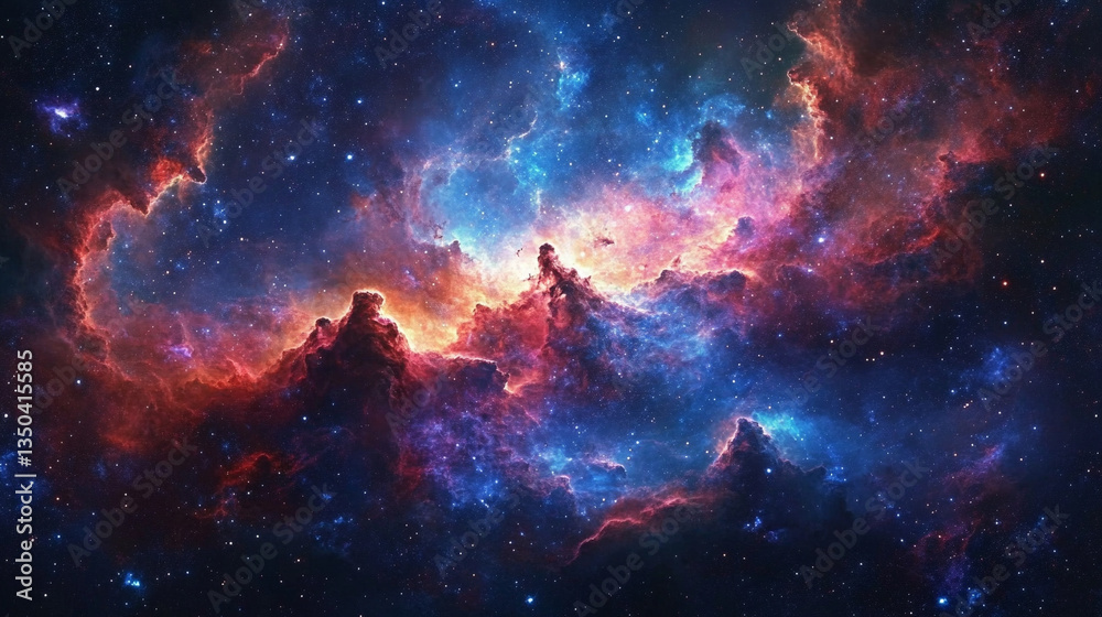A bright light explodes in the dark universe, symbolizing new beginnings and endless possibilities, creating a vivid blue horizon that represents hope and transformation A bright light explodes in the dark universe, symbolizing new beginnings and endless possibilities, creating a vivid blue horizon that represents hope and transformation