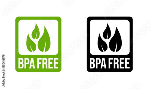 symbol of bpa free, Bisphenol A free stamp badge