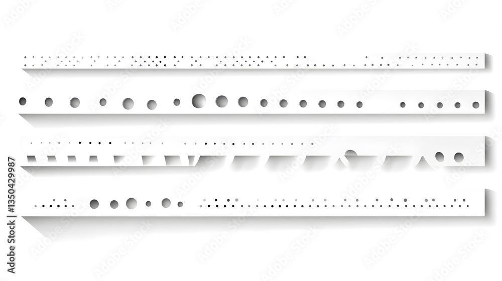 Professional Horizontal Dividers with Diagonal Borders and Holes for Design Projects Professional Horizontal Dividers with Diagonal Borders and Holes for Design Projects