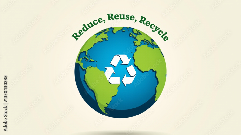 Earth globe recycle symbol Reduce Reuse Recycle Earth globe recycle symbol Reduce Reuse Recycle