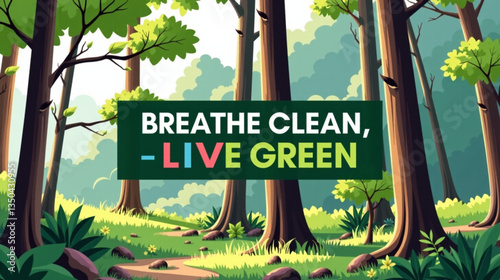 Forest path green trees nature