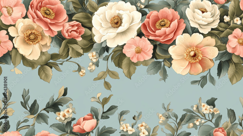 Fototapeta Spring flowers background