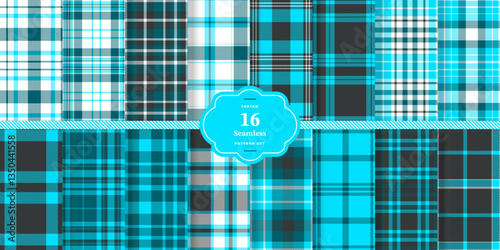 Cream Bisque Tartan patterns fabric texture. Modern Rustic Auburn Seamless TartanSet of 16