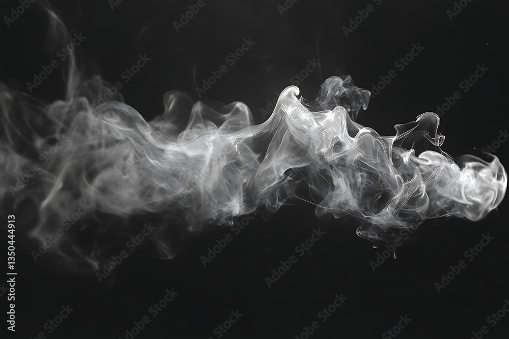 Fototapeta premium White Smoke Swirls with Dark Background.