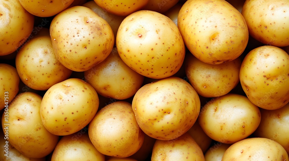 Close Up of Many Yellow Potatoes, Fresh Potato Background, Organic Potato Texture Close Up of Many Yellow Potatoes, Fresh Potato Background, Organic Potato Texture