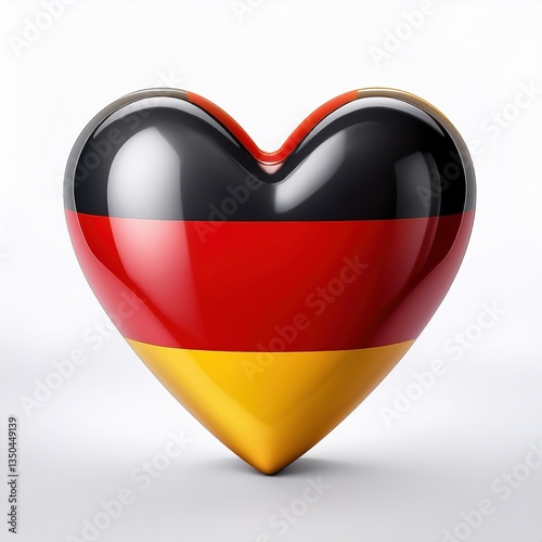 Free Download Heart-shaped german flag symbolizing love and patriotism - GFXLoad