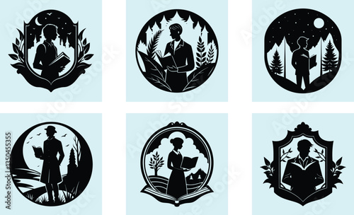 Journal Cover silhouette vector