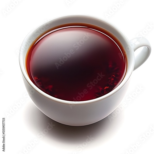A white ceramic mug filled with a dark brown liquid drink Free Download A white ceramic mug filled with a dark brown liquid drink - GFXLoad