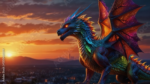 dragon in sky
