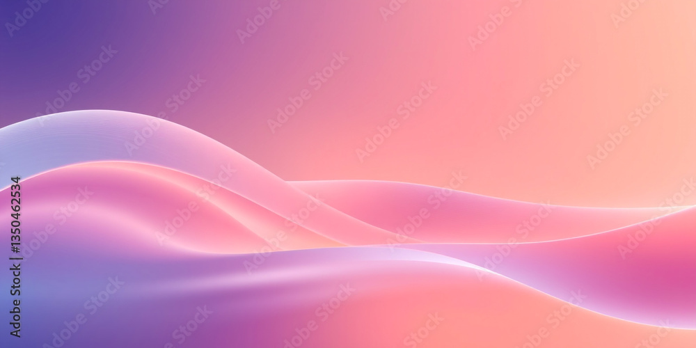 Fototapeta premium Seamless Abstract Wave Background Featuring a Smooth Gradient Transition, Blending Soft Colors for a Calming and Elegant Design