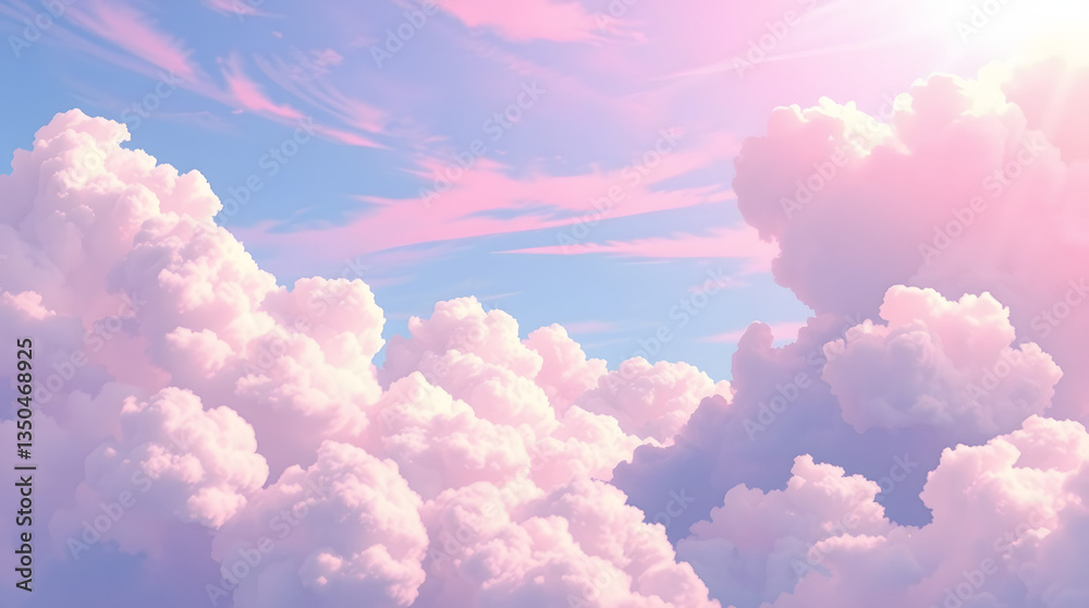 Soft pastel sky with gentle clouds, creating a serene and dreamy gradient scene. Soft pastel sky with gentle clouds, creating a serene and dreamy gradient scene.