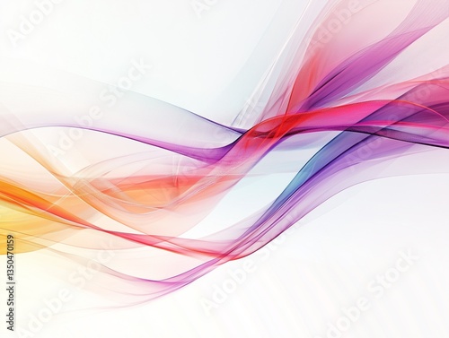 Abstract Background with Flowing Waves of Colorful Light
