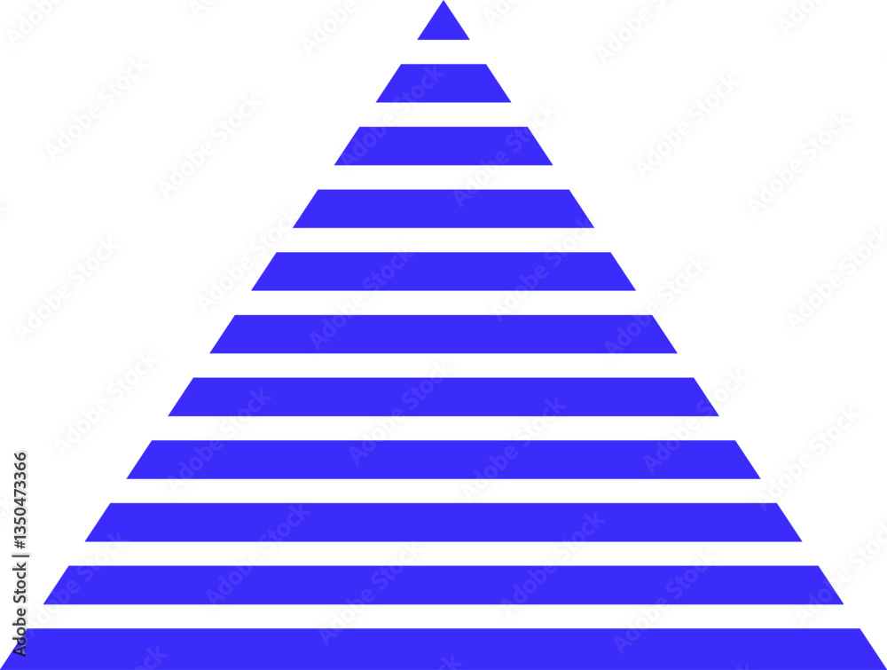 Blue Pyramid Geometric Stripes – Minimalist Abstract Design Blue Pyramid Geometric Stripes – Minimalist Abstract Design