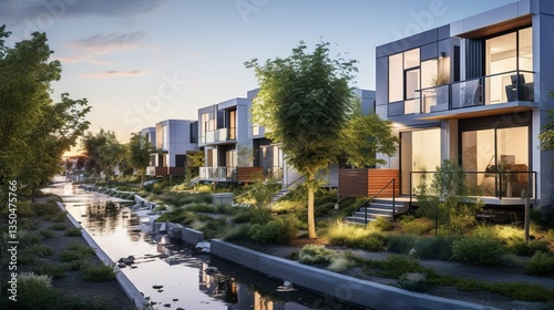A photo of a LEED Silver-certified housing develop
