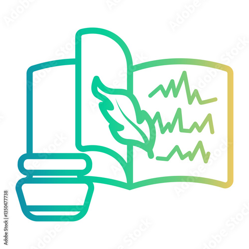 literature Line Gradient Icon