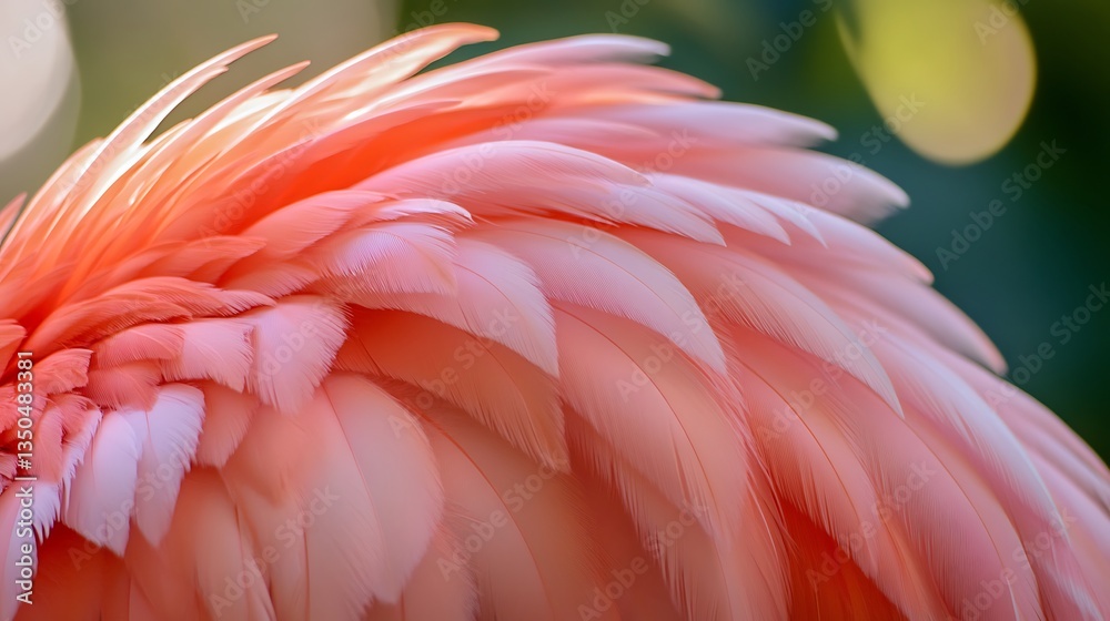 Fototapeta premium Pink Flamingo Feathers Close Up