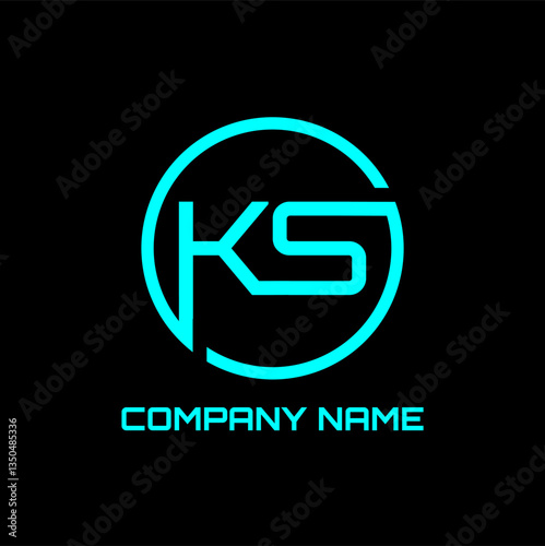 KS circle company logo design