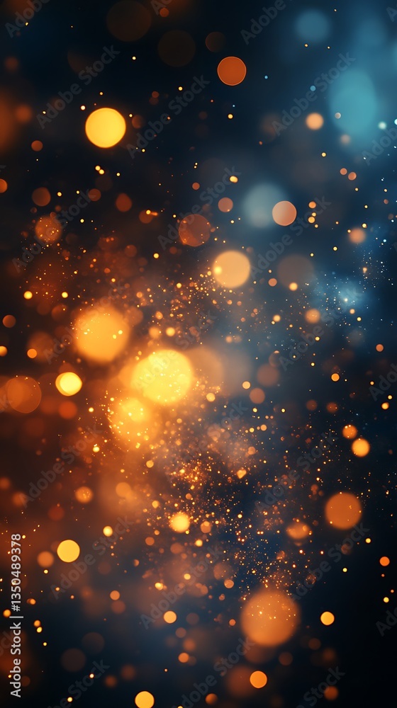 Obraz premium Glowing particles create a beautiful abstract effect with lights