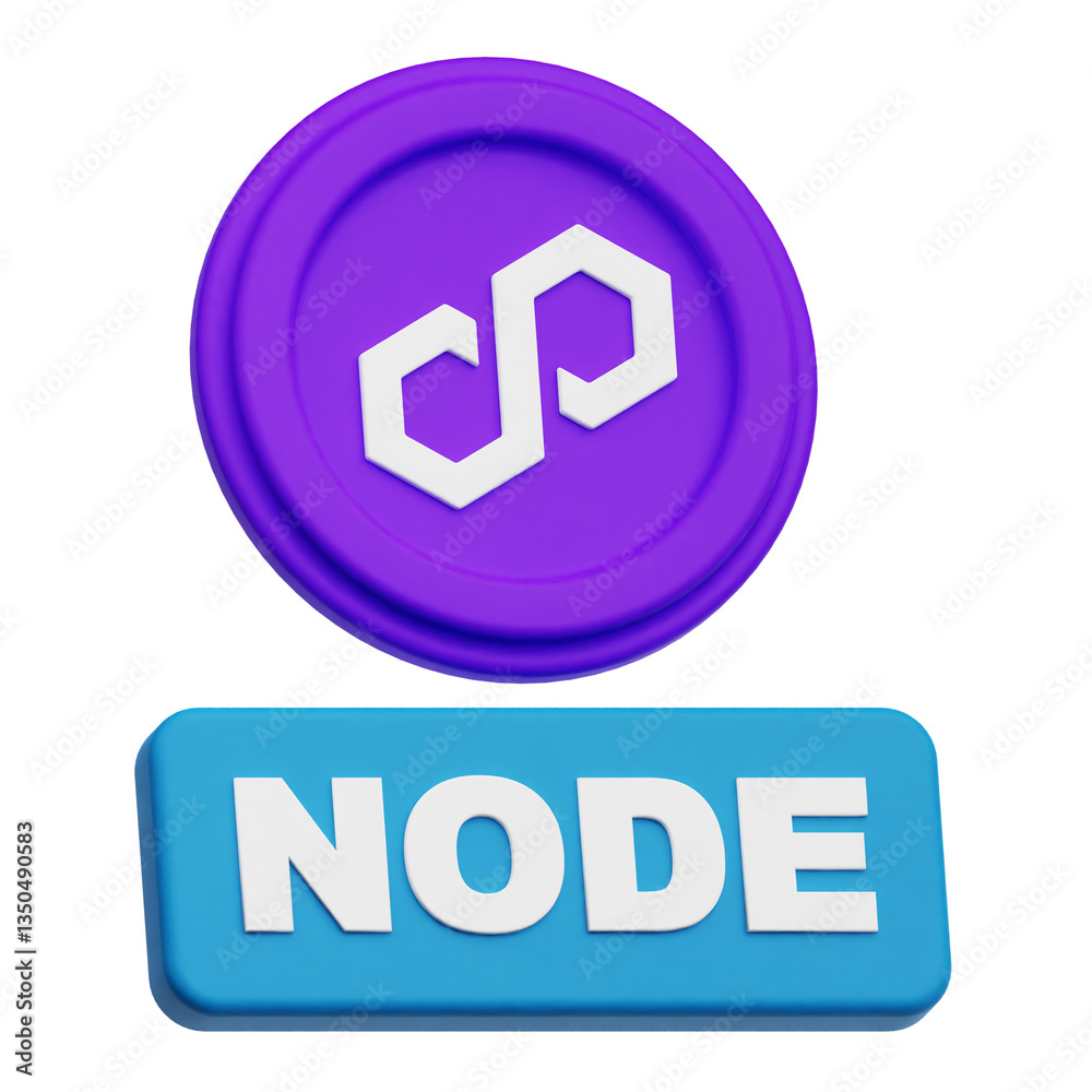 polygon crypto token 3d icon isolated on the transparent background polygon crypto token 3d icon isolated on the transparent background