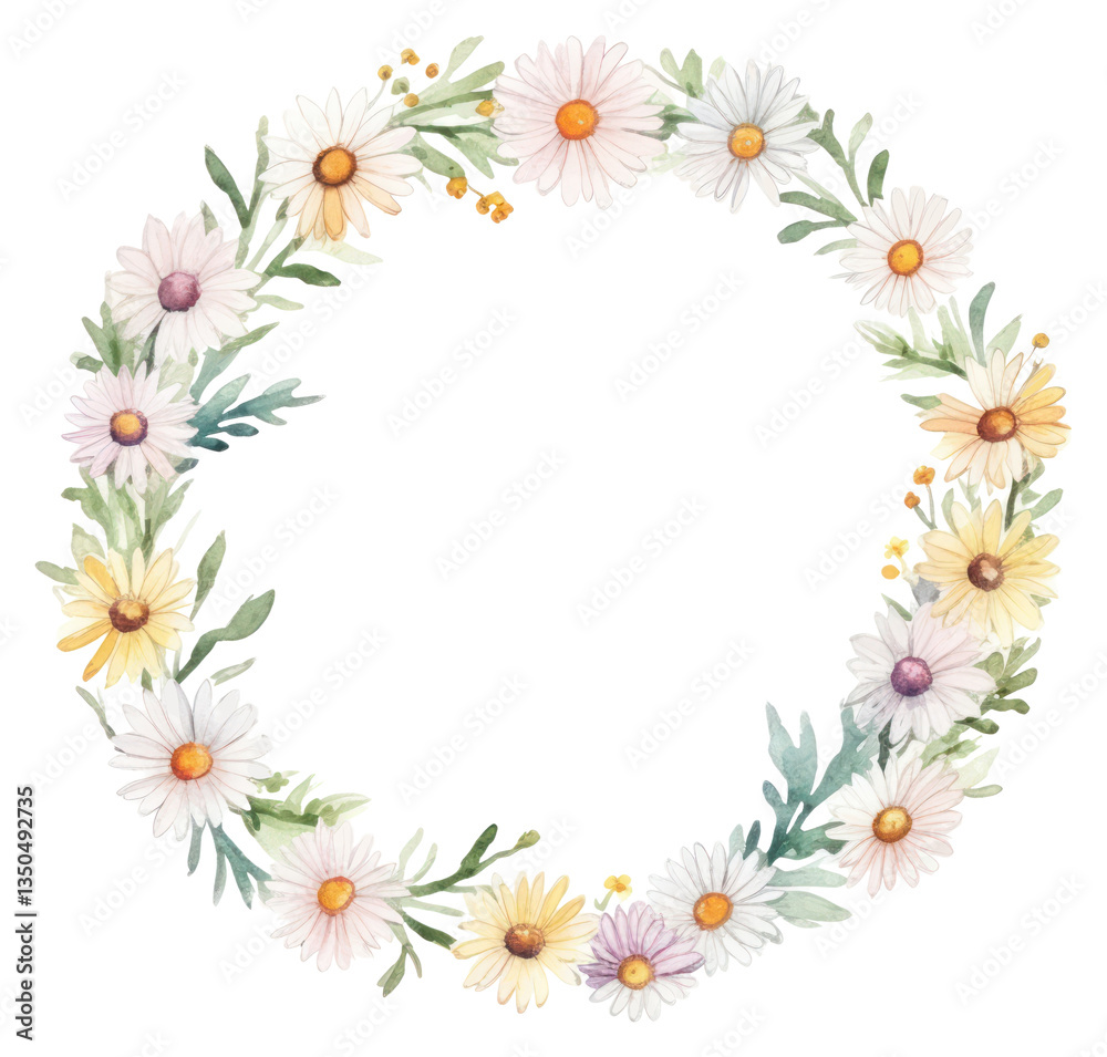PNG Little daisy circle border pattern flower wreath. PNG Little daisy circle border pattern flower wreath.