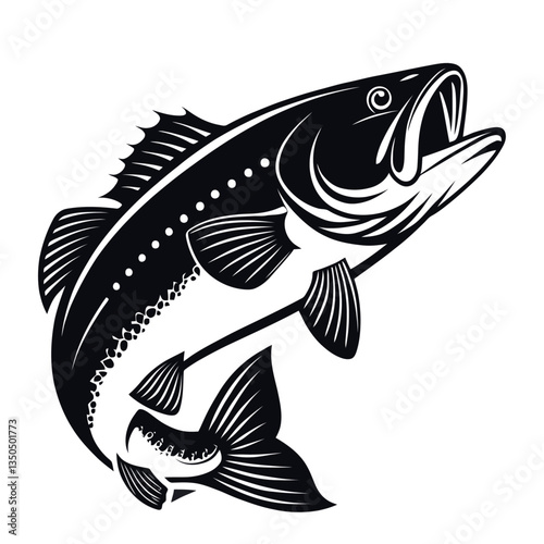 Powerful Fish Silhouette in Dramatic Pose