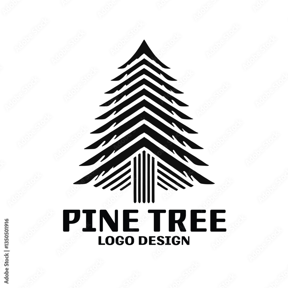 Pine Tree Vector Logo Design Pine Tree Vector Logo Design