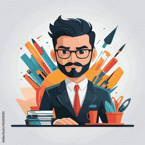employee appreciation day, investment solution, copy space, confident man, lawyer office, finance management, boss, 40 40s, arms crossed, team, middle age, work, company formal, elder aged, latin hisp