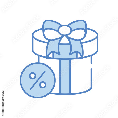 Discount Gift vector icon stock illustration