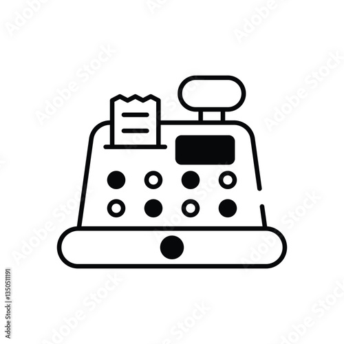 Cash Machine vector icon stock illustration