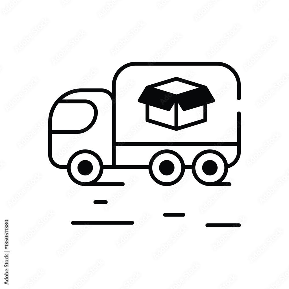 Obraz premium Fast Delivery vector icon stock illustration
