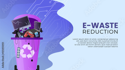 waste recycle website design, E-Waste Awareness Campaign, E-Waste Reduction Website Banner