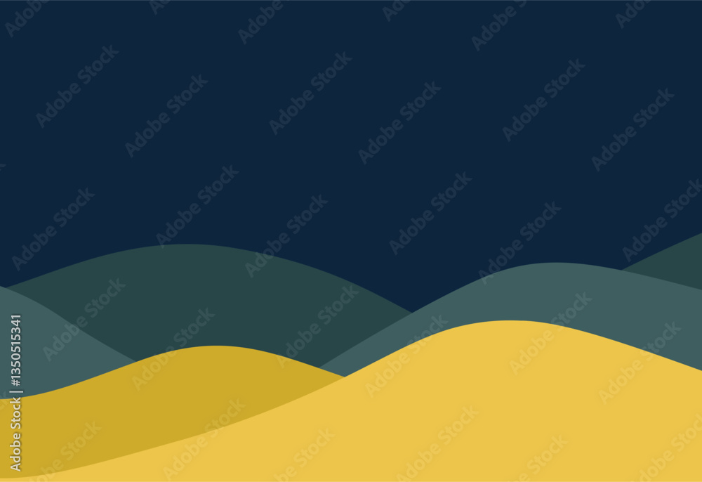 Obraz premium Abstract background with mountains and hills. Vector illustration in flat style.