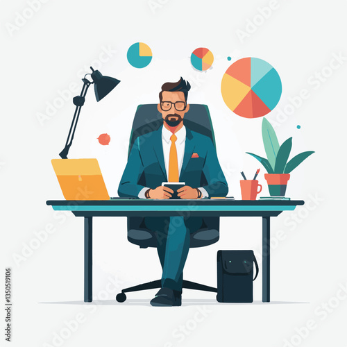 employee appreciation day, investment solution, copy space, confident man, lawyer office, finance management, boss, 40 40s, arms crossed, team, middle age, work, company formal, elder aged, latin hisp